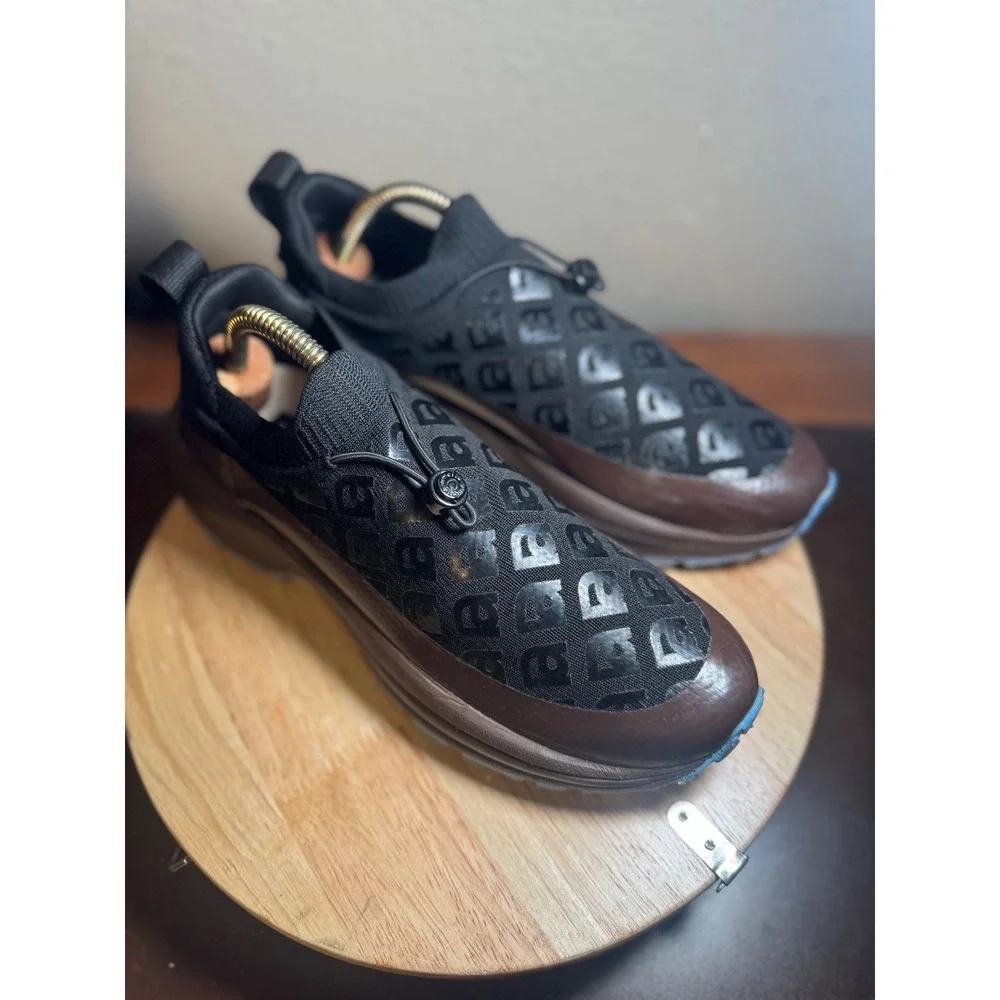 Veja Amelie Pichard Black Brown Logo Knit Slip On Sneakers Shoes Womens 7 - Picture 4 of 11